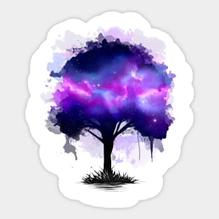 Galaxy tree Sticker